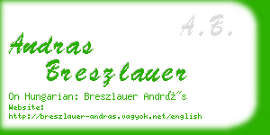 andras breszlauer business card